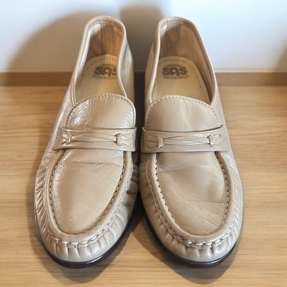 SAS BEIGE SLIP ON LOAFERS